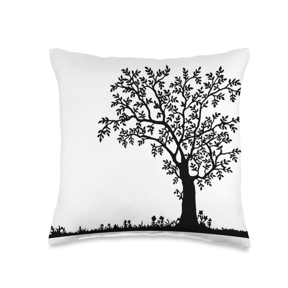 6343 Tree Porch Decor Throw Pillow